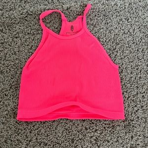 Happiness Runs Crop Tank, Free People, size s/xs, hot pink, worn once